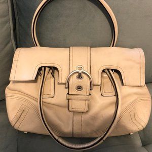 Coach Leather Bag Winter White